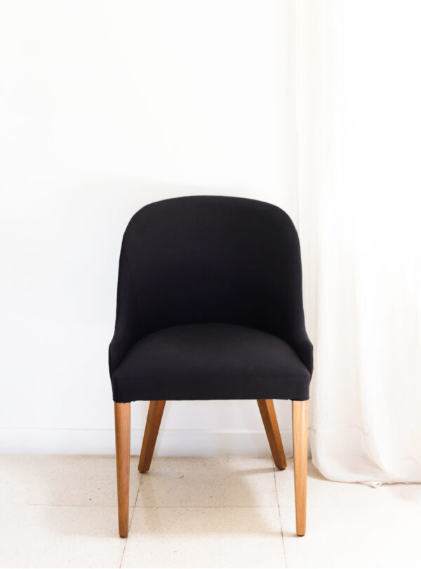 Imagen silla de color negro